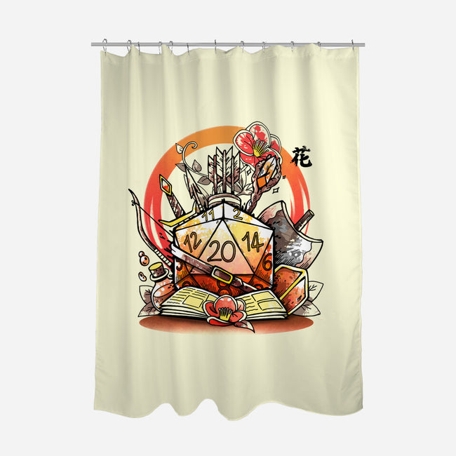 Ikebana Dice-none polyester shower curtain-Vallina84