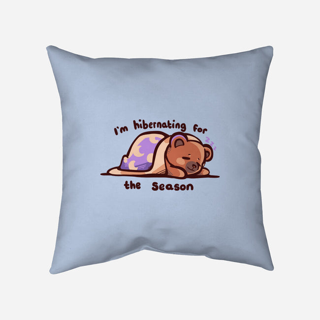 Hibernating For The Season-none removable cover w insert throw pillow-TechraNova