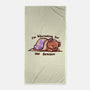 Hibernating For The Season-none beach towel-TechraNova