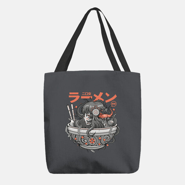 Ramen Yokai Girl-none basic tote bag-Bear Noise