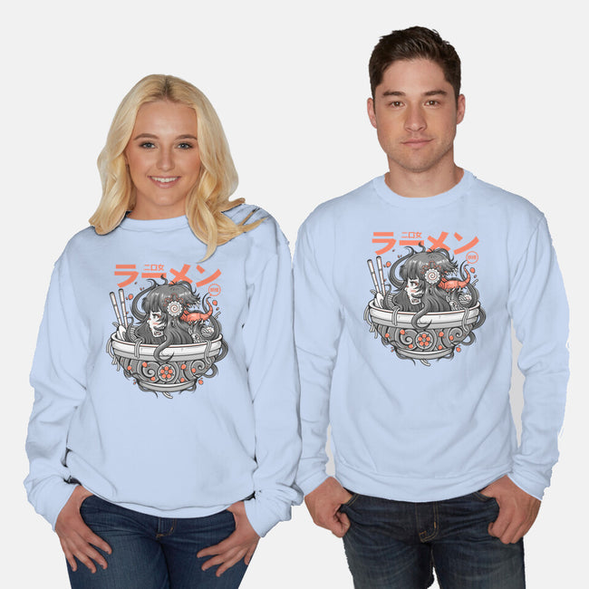 Ramen Yokai Girl-unisex crew neck sweatshirt-Bear Noise