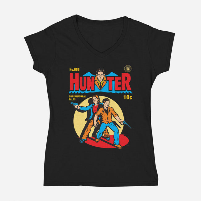 Supernatural Hunters-womens v-neck tee-Rudy