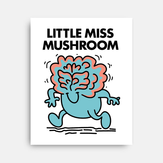 Little Miss Mushroom-none stretched canvas-Aarons Art Room