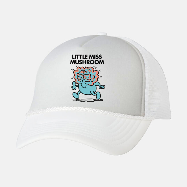 Little Miss Mushroom-unisex trucker hat-Aarons Art Room