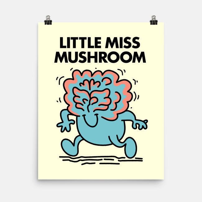 Little Miss Mushroom-none matte poster-Aarons Art Room