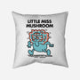 Little Miss Mushroom-none removable cover throw pillow-Aarons Art Room