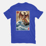 Fire Pteranodon In Japan-womens fitted tee-DrMonekers
