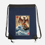 Fire Pteranodon In Japan-none drawstring bag-DrMonekers