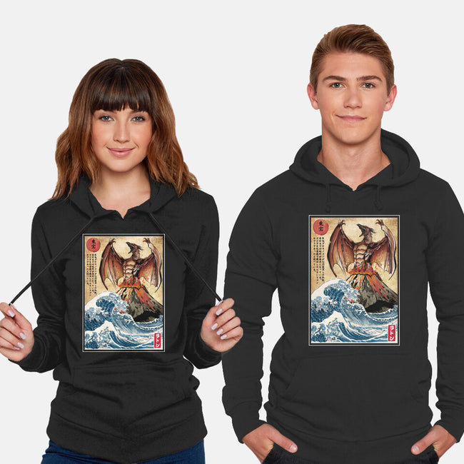Fire Pteranodon In Japan-unisex pullover sweatshirt-DrMonekers