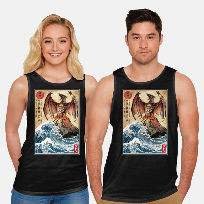 Fire Pteranodon In Japan-unisex basic tank-DrMonekers