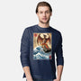 Fire Pteranodon In Japan-mens long sleeved tee-DrMonekers