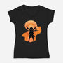 Straw Hat Luffy-womens v-neck tee-wpapindo
