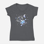 Otter In The Stars-womens v-neck tee-TechraNova
