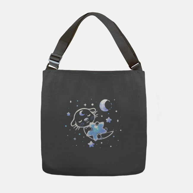 Otter In The Stars-none adjustable tote bag-TechraNova
