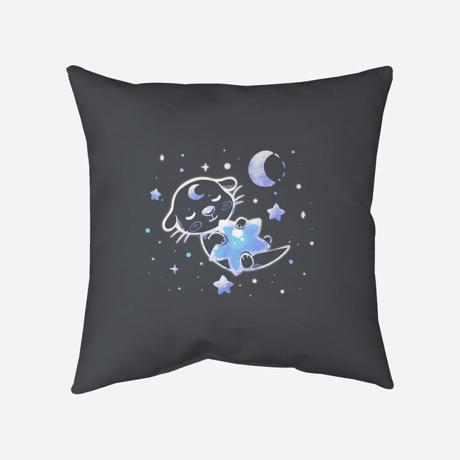 Otter In The Stars-none removable cover w insert throw pillow-TechraNova