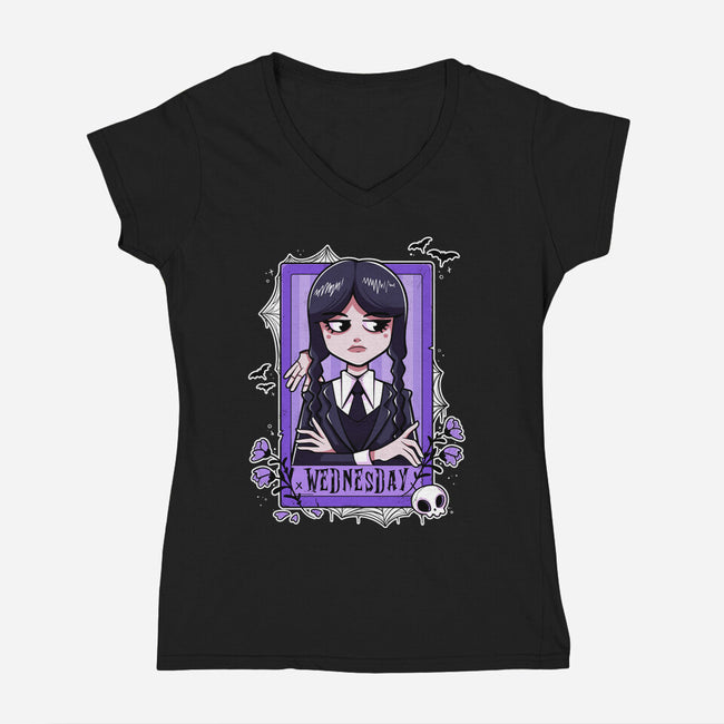 A Little Dead Inside-womens v-neck tee-Conjura Geek
