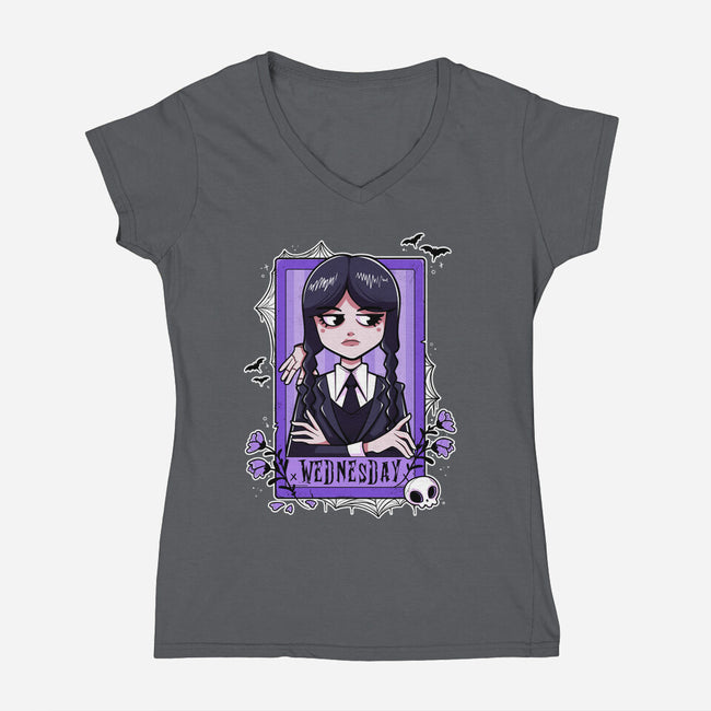A Little Dead Inside-womens v-neck tee-Conjura Geek