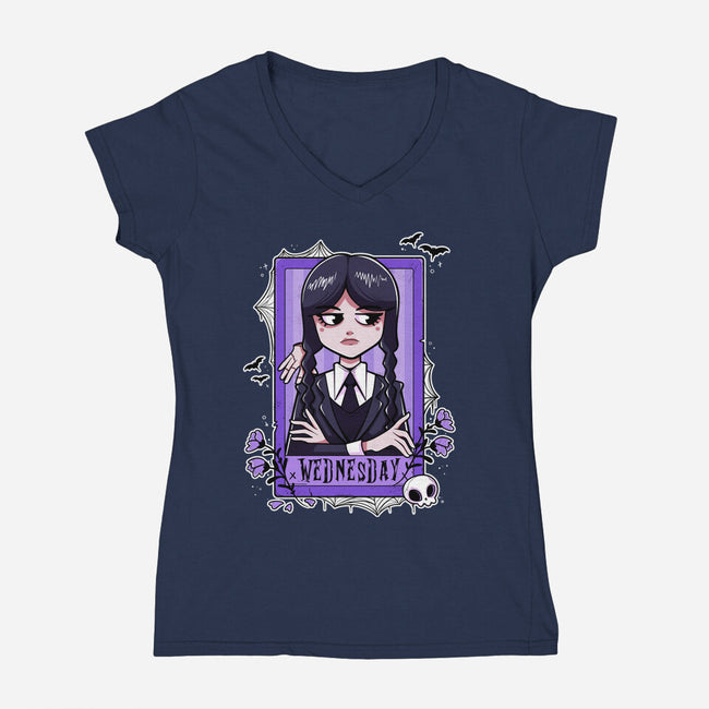A Little Dead Inside-womens v-neck tee-Conjura Geek