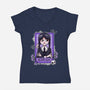 A Little Dead Inside-womens v-neck tee-Conjura Geek