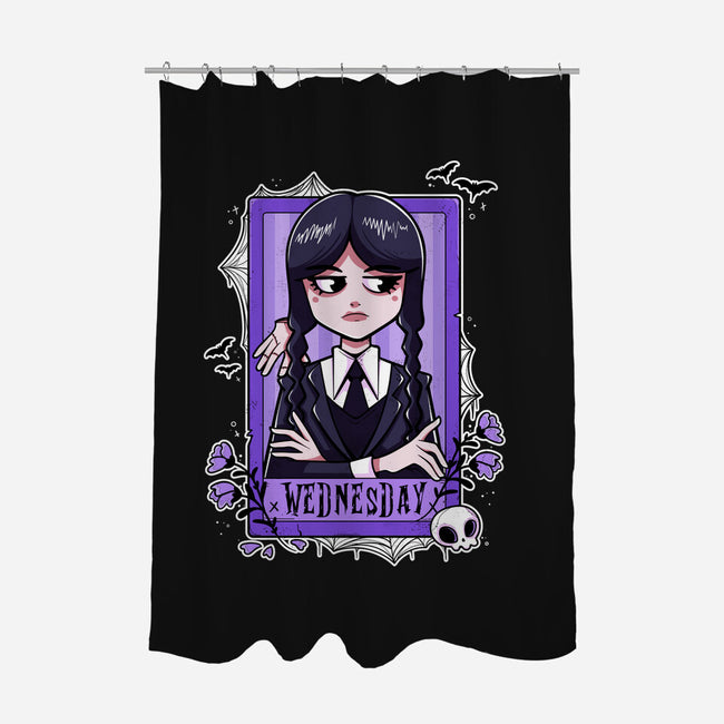 A Little Dead Inside-none polyester shower curtain-Conjura Geek