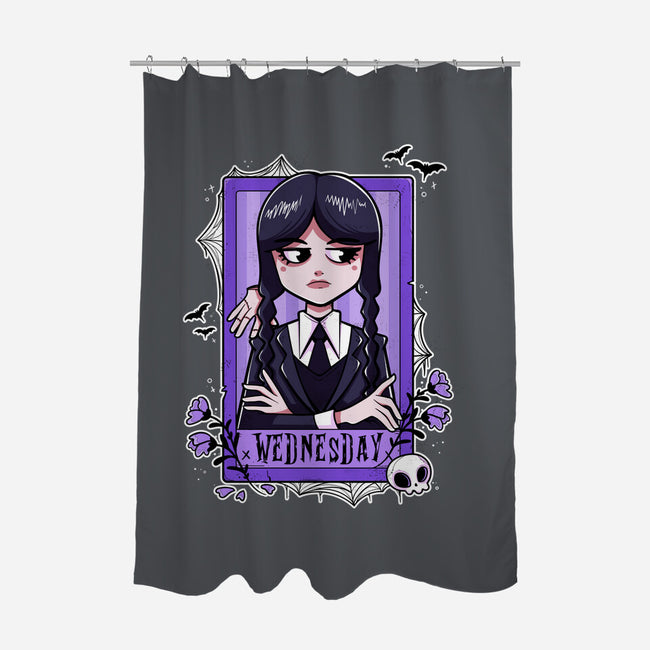 A Little Dead Inside-none polyester shower curtain-Conjura Geek