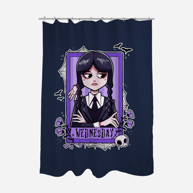 A Little Dead Inside-none polyester shower curtain-Conjura Geek