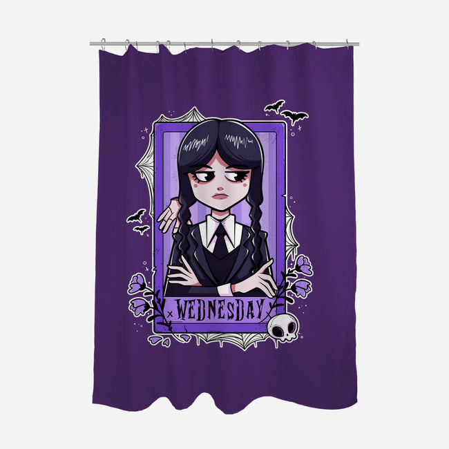 A Little Dead Inside-none polyester shower curtain-Conjura Geek