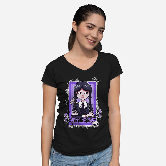 A Little Dead Inside-womens v-neck tee-Conjura Geek