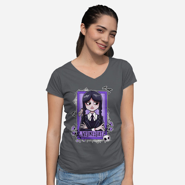 A Little Dead Inside-womens v-neck tee-Conjura Geek