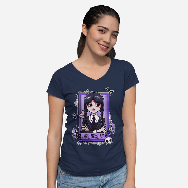 A Little Dead Inside-womens v-neck tee-Conjura Geek