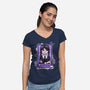 A Little Dead Inside-womens v-neck tee-Conjura Geek