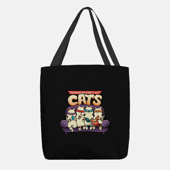 Teenage Mutant Lazy Cats-none basic tote bag-tobefonseca