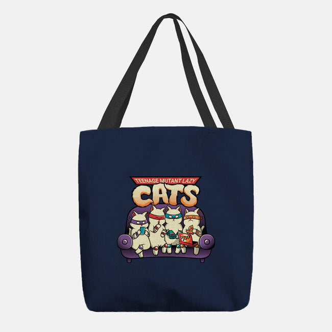 Teenage Mutant Lazy Cats-none basic tote bag-tobefonseca