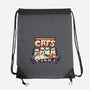 Teenage Mutant Lazy Cats-none drawstring bag-tobefonseca