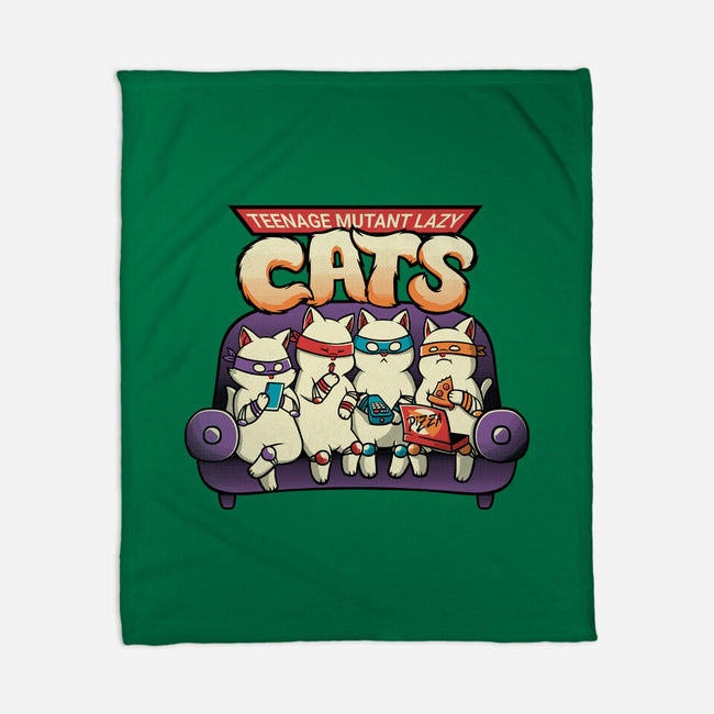 Teenage Mutant Lazy Cats-none fleece blanket-tobefonseca