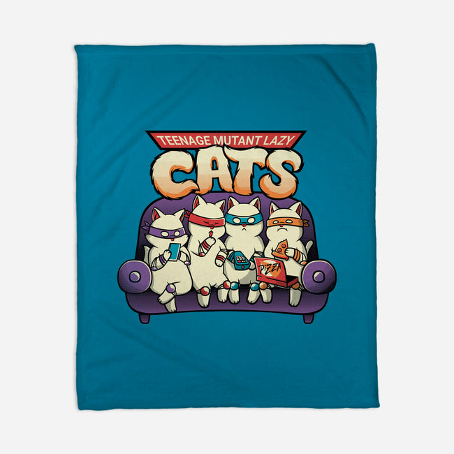 Teenage Mutant Lazy Cats-none fleece blanket-tobefonseca
