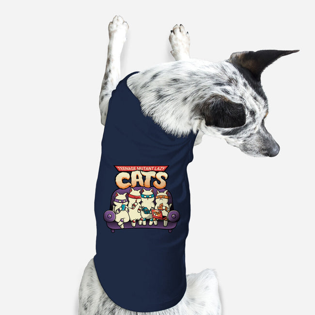 Teenage Mutant Lazy Cats-dog basic pet tank-tobefonseca