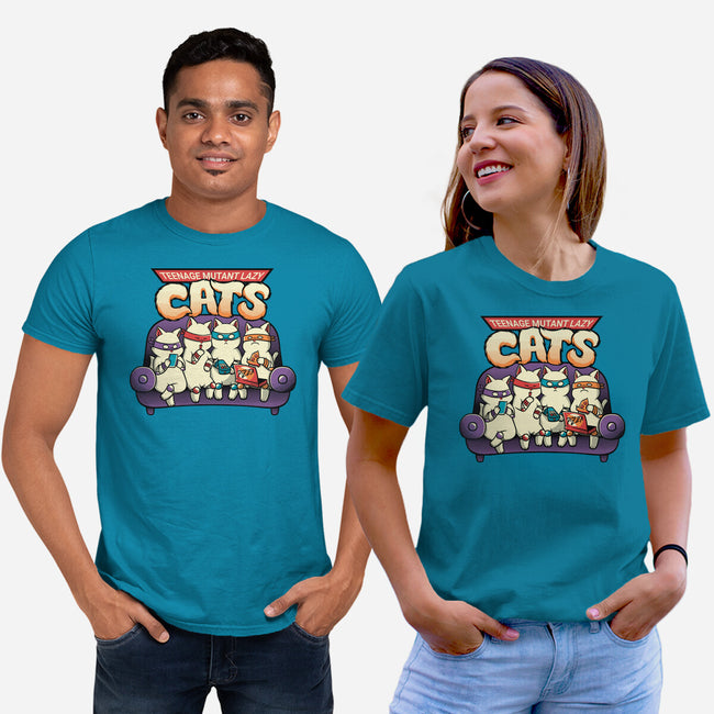 Teenage Mutant Lazy Cats-unisex basic tee-tobefonseca