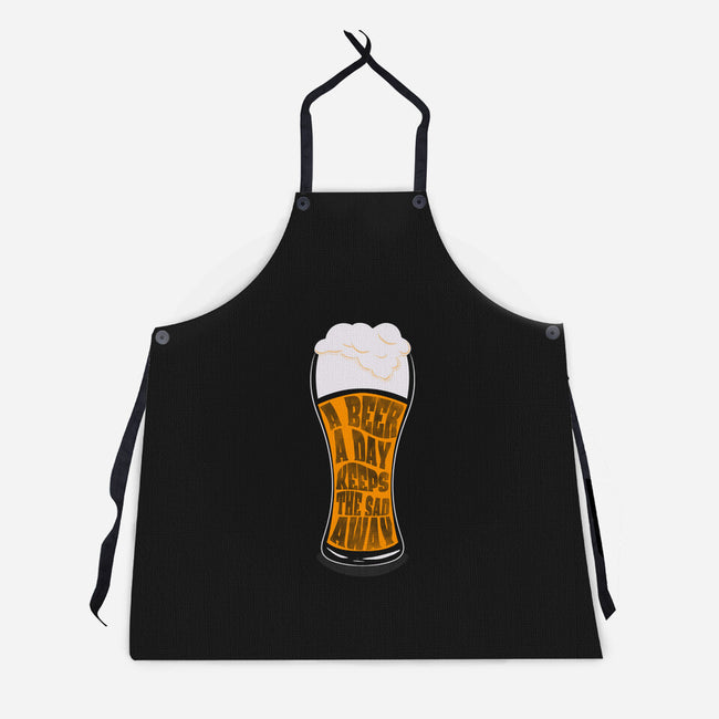 A Beer A Day-unisex kitchen apron-Claudia