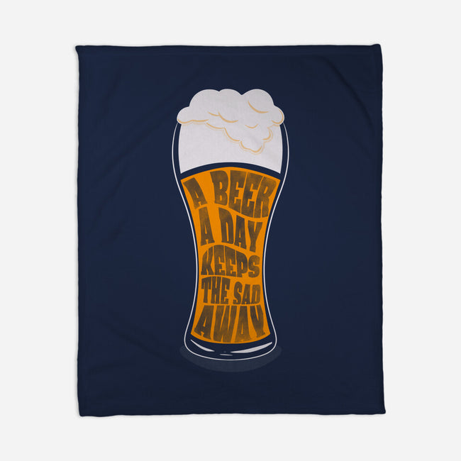 A Beer A Day-none fleece blanket-Claudia