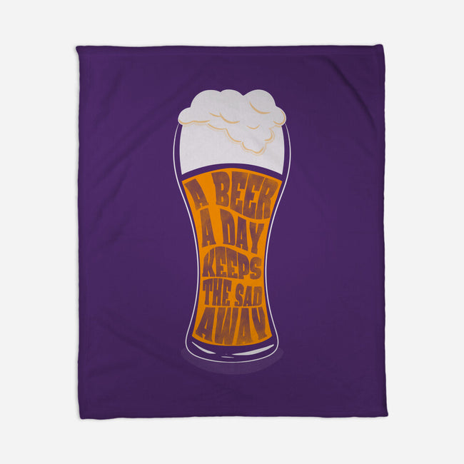 A Beer A Day-none fleece blanket-Claudia