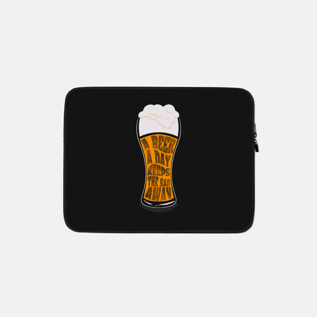 A Beer A Day-none zippered laptop sleeve-Claudia