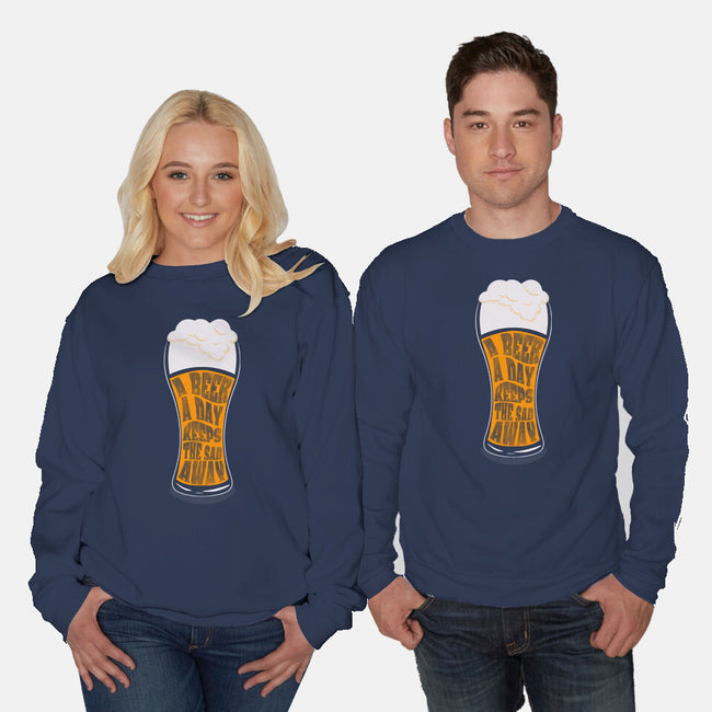 A Beer A Day-unisex crew neck sweatshirt-Claudia