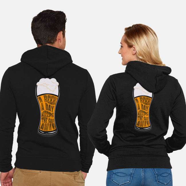 A Beer A Day-unisex zip-up sweatshirt-Claudia