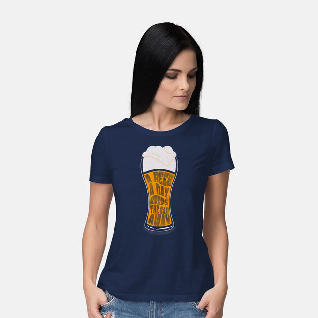 A Beer A Day-womens basic tee-Claudia