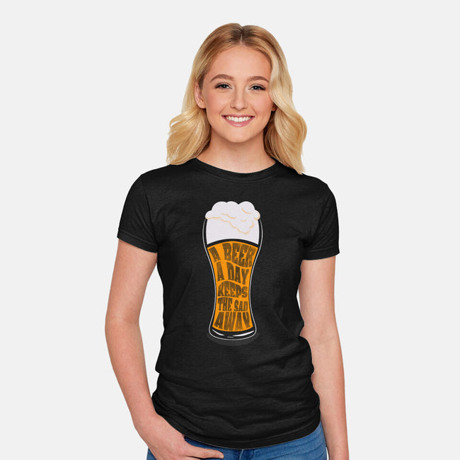 A Beer A Day-womens fitted tee-Claudia