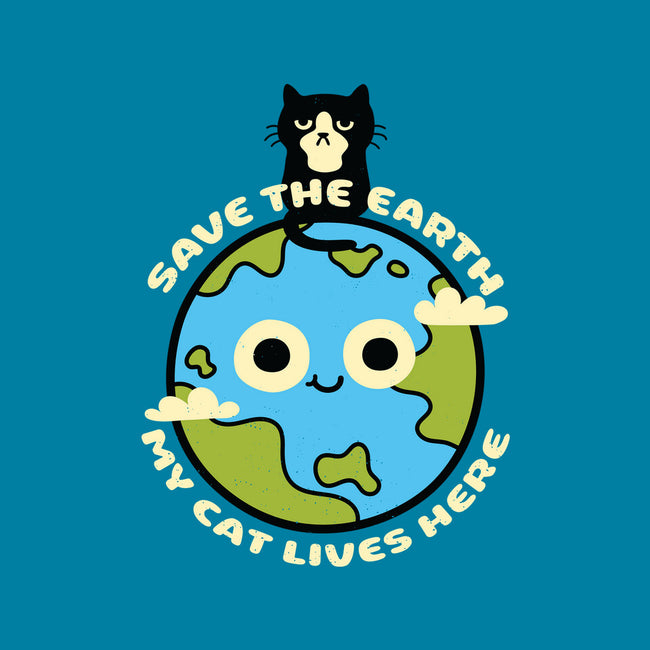 My Cat Lives Here-none removable cover w insert throw pillow-Xentee