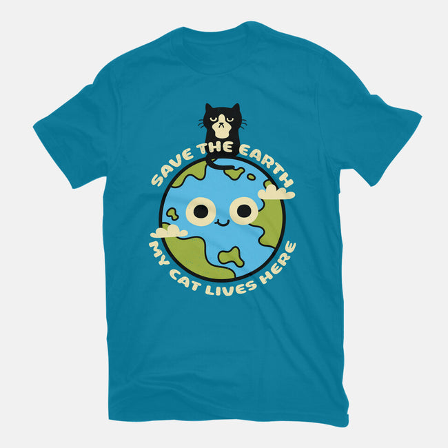 My Cat Lives Here-mens heavyweight tee-Xentee