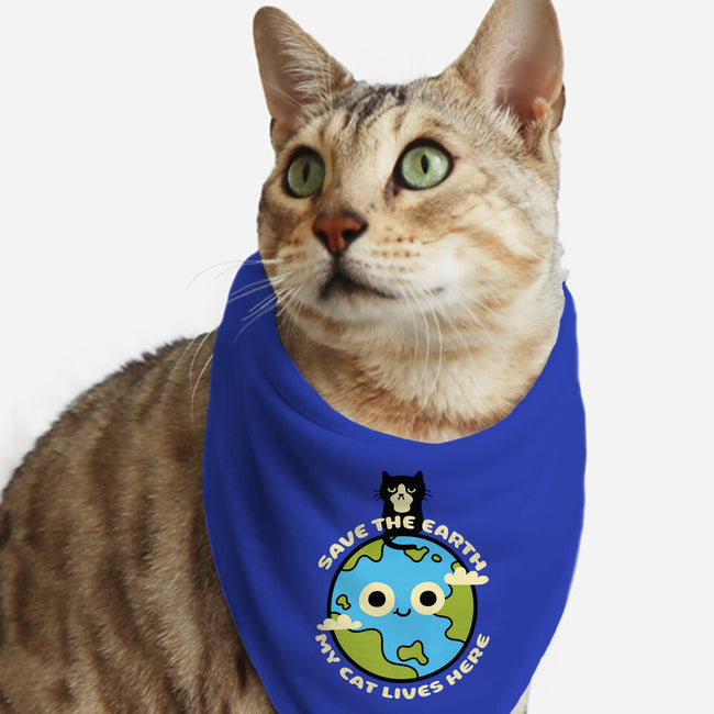 My Cat Lives Here-cat bandana pet collar-Xentee