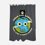 My Cat Lives Here-none polyester shower curtain-Xentee